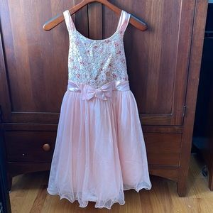 Girl’s pink/floral formal dress